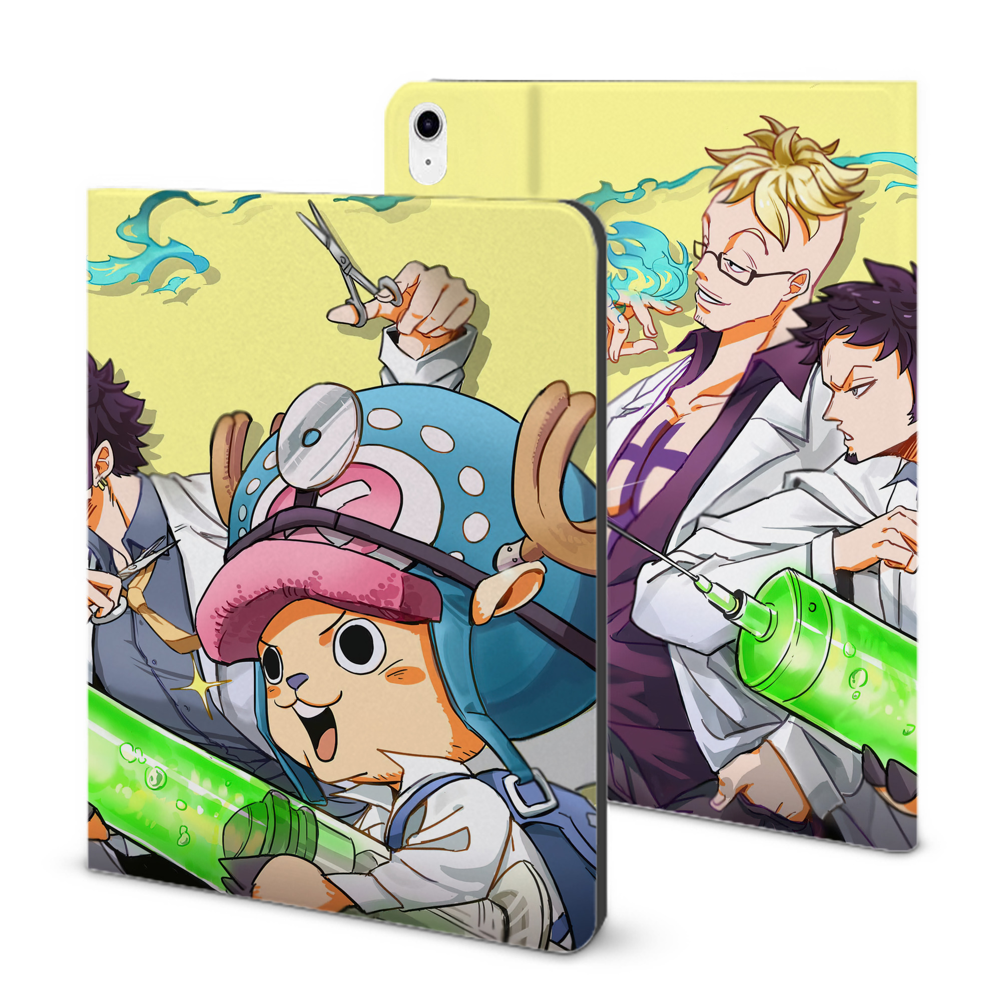 （画像用） ワンピース ONE PIECE IPad ケース ブック型 PUレザー TPU 耐衝撃 軽量 薄型 ペン収納なし 全面保護 IPad 各モデル対応